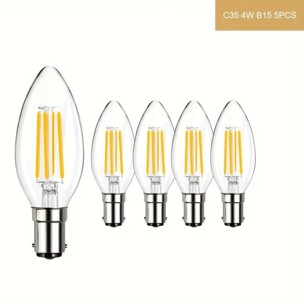 5pcs B15 LED bulbs