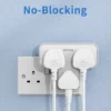 24dea03d-7087-4af2-b5c8-866ddedf2887.webp Plug Adapter 3 Way with 3 USB(1 Type C)