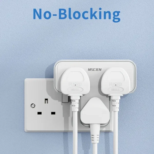 24dea03d-7087-4af2-b5c8-866ddedf2887.webp Plug Adapter 3 Way with 3 USB(1 Type C)