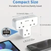 4cd39df0-b1ea-11ef-9c15-0a580a66d8f5.webp Plug Adapter 3 Way with 3 USB(1 Type C)
