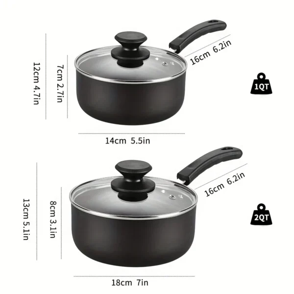 619c41d9bf6d0ac452af986e0a0c116c-1.webp Nonstick Sauce Pan Set with Lid, 1 QT And 2.0 QT Sauce Pots